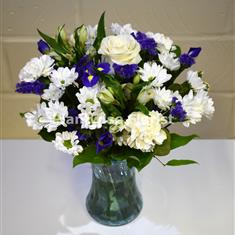 Blue Magic Vase of Flowers