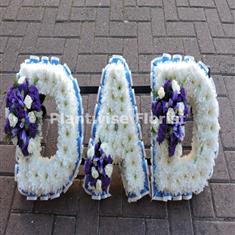 1 DAD Wreath Floral Letters with Clusters