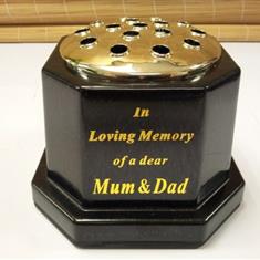 In Loving Memory Black Grave Memorial Pot - For Every Relation 