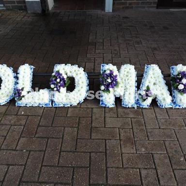 Old Man Funeral Wreath With Clusters Funeral Flowers Canvey Island