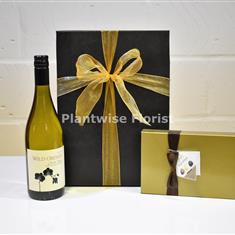 - White Wine and Chocolates Gift Box Hamper