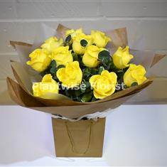 A Valentine's Day Deluxe Yellow Roses Handtied 