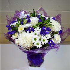 A Baby Boy Purple Haze Hand-tied Bouquet 