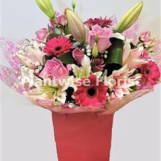 Baby Girl Radiant Pink Hand-tied 