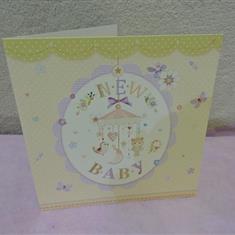 Baby Unisex Greetings Card For Birth Of A New Baby