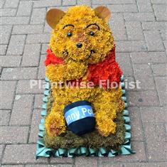 Winnie the Pooh 3D Funeral Wreath Made in Flowers 