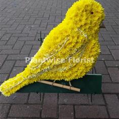Flat Yellow Canary Wreath Made In Flowers 