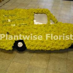 Flat Del Boy Trotter Van Made In Flowers For A Funeral