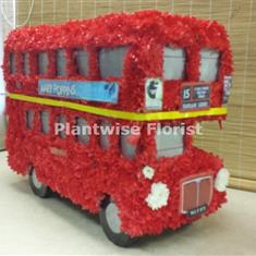 Original London Double Decker Bus Wreath Made In Flowers 