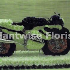 Suzuki Motorbike 3D Wreath Made In Flowers 