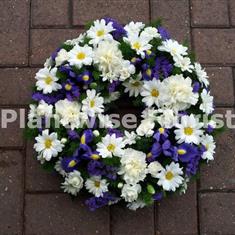 Iris and Carnations Loose Funeral Wreath