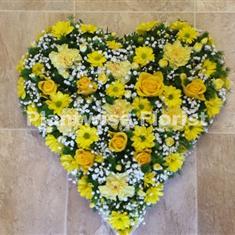 A Mixed Flower Loose Heart Wreath 