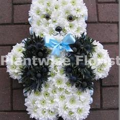 Teddy Bear with Blue Waistcoat Wreath 