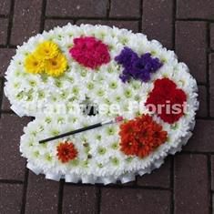 Art Pallet Made In Flowers For A Funeral Two sizes available