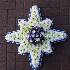 Based Northern Star - 8 Pointed Star Funeral Wreath