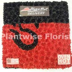 Pizza Hut Box Made In Flowers For A Funeral 
