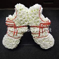 Football Boots Funeral Flowers Wreath