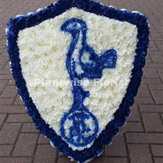 Tottenham Hotspur Football Badge Wreath Made In Flowers For Funerals