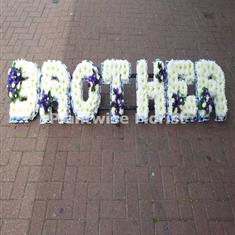 6 BROTHER Wreath Floral Letters with Clusters