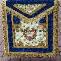 Masonic Apron PAGDC Made In Flowers for Funeral of a Mason