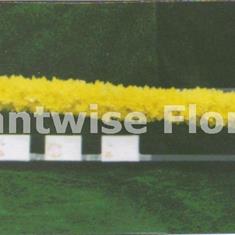 Broom Made In Flowers For A Funeral