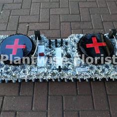 DJ Decks Made In Flowers Musical Wreath For a Funeral