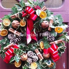 Fresh Christmas Door Wreath 
