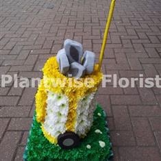 Golf Club and Bag Funeral Wreath - 3D Design