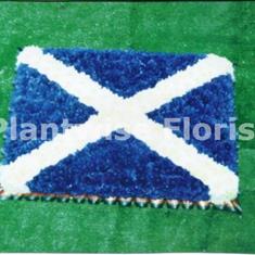 Large Size Scottish Flag Wreath Made In Flowers