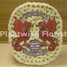 Leyton Orient Football Badge or Emblem Funeral Flowers