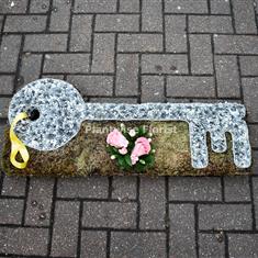 Key Made In Flowers For A Funeral