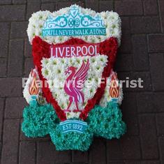 Liverpool Football Badge Emblem Funeral Wreath Made In Flowers