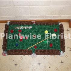 Large Size Snooker Table Wreath Made In Flowers 