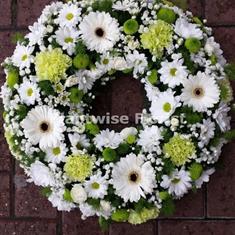 Germini and Carnation Loose Flower Wreath