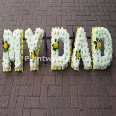 1 MY DAD Floral Letter Wreath with Single Flower