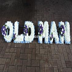 1 OLD MAN Funeral Wreath with Clusters 