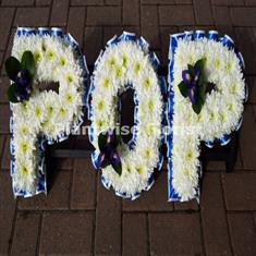 4 POP Floral Letters Wreath with Single Flower
