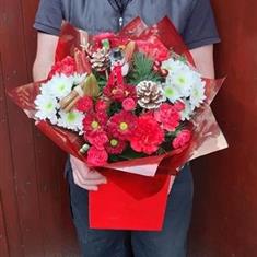 Christmas Florist Choice Handtied Bouquet