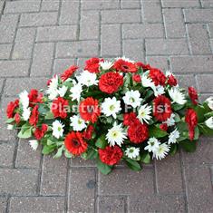 Ruby Red Double Ended Funeral Oasis Spray