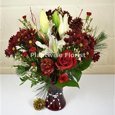 A Christmas Spice Vase of Flowers