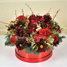 Red Christmas Hat Box 