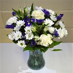 Sympathy Flowers Blue Magic Vase