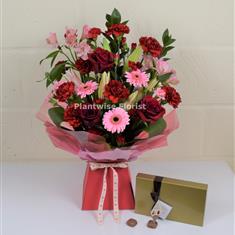 A Love Hearts Gift Box with Chocolates