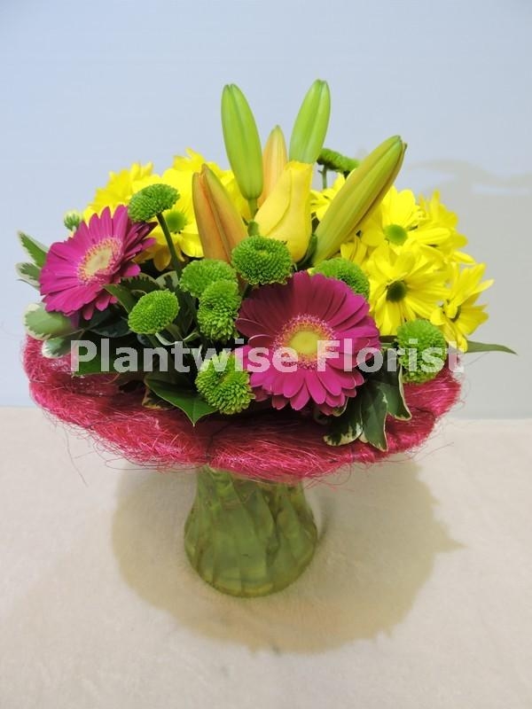 Zingy Vibrant Vase Plantwise Florist Canvey Island