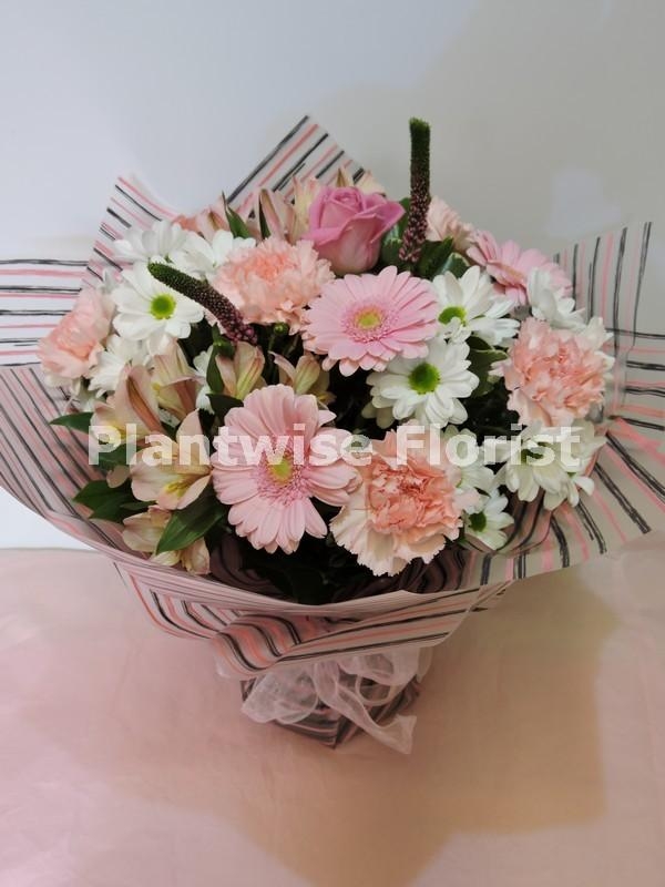 Sympathy Blush Pink Handtied Plantwise Florist Canvey Island